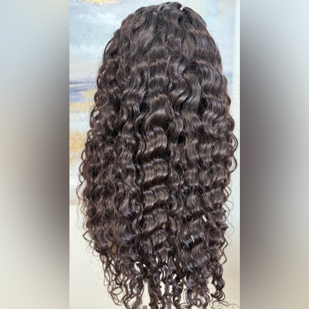 💯% 24” HUMAN Hair, Brazilian Wave, Lace Front, Fringe bangs, Black - Picture 3 of 16